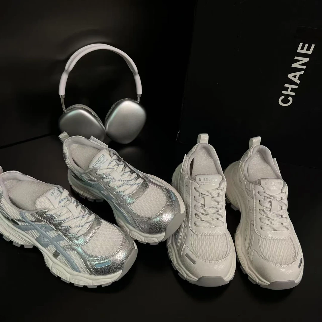 【小城夏天】网面厚底老爹鞋女2025夏季新款透气舒适百搭休闲鞋2519