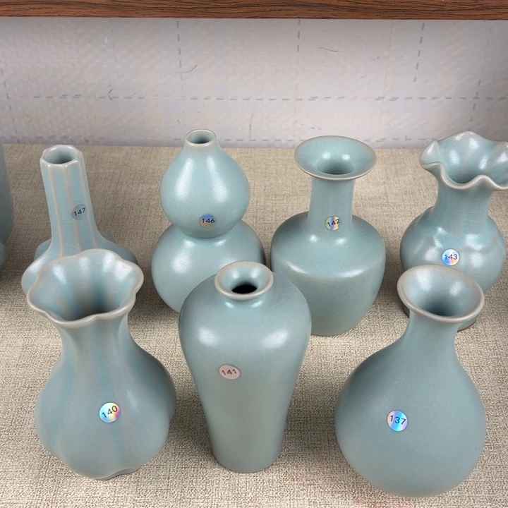 瓷杯子仿古釉小花瓶摆件微瑕备注编号