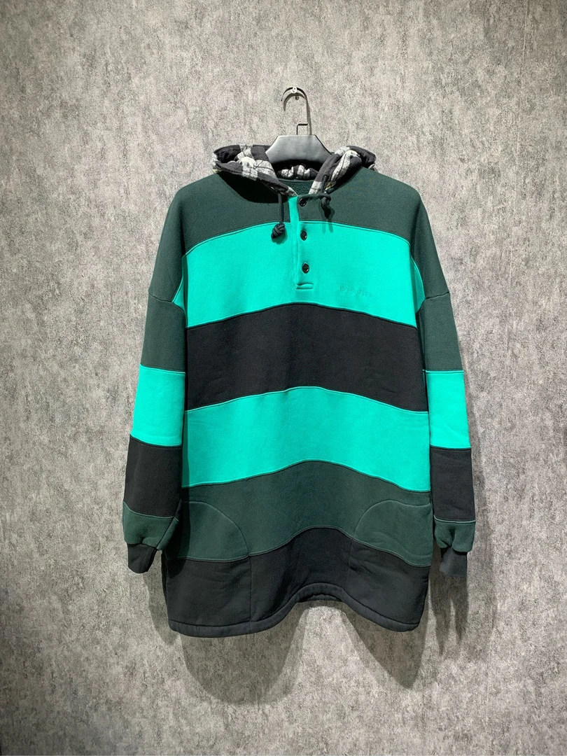 99新  【Balenciaga】拼接格子帽衫/S码领标丢失/公价7800/Y9297387