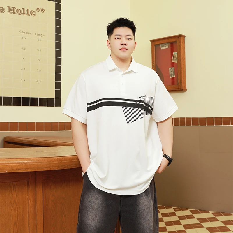THE PANG潮牌大码男装2025夏胖子宽松短袖polo衫男加肥加大保罗衫