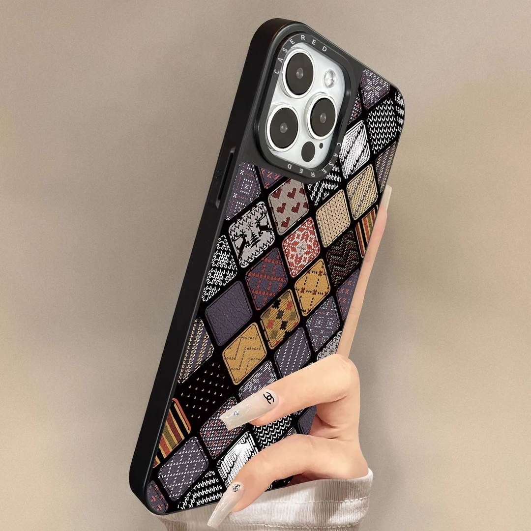 五彩图腾适用苹果16promax手机壳简约iphone15promax保护壳14全包