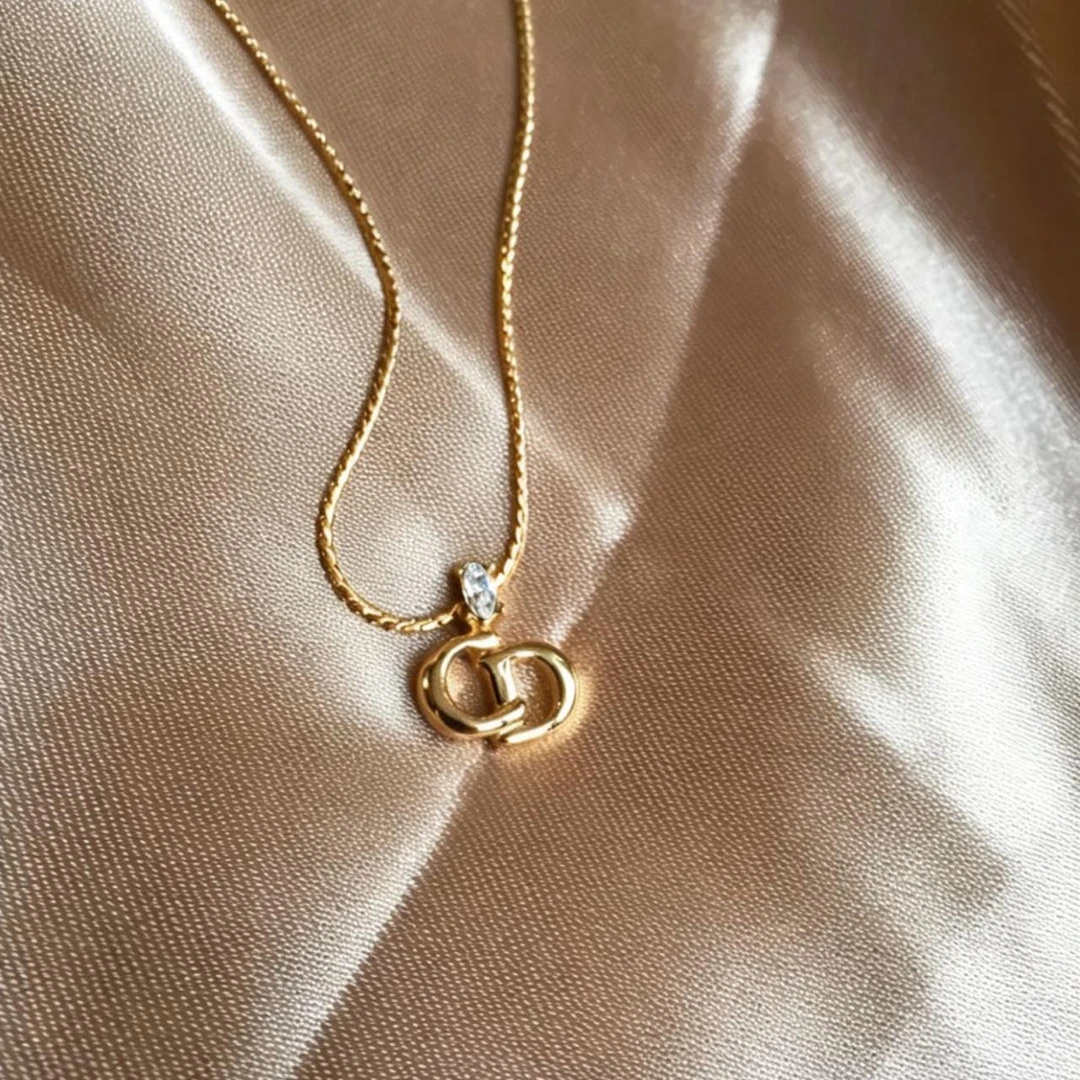 95新 DIOR/迪奥 大吉中古/Dior迪奥cd单钻项链