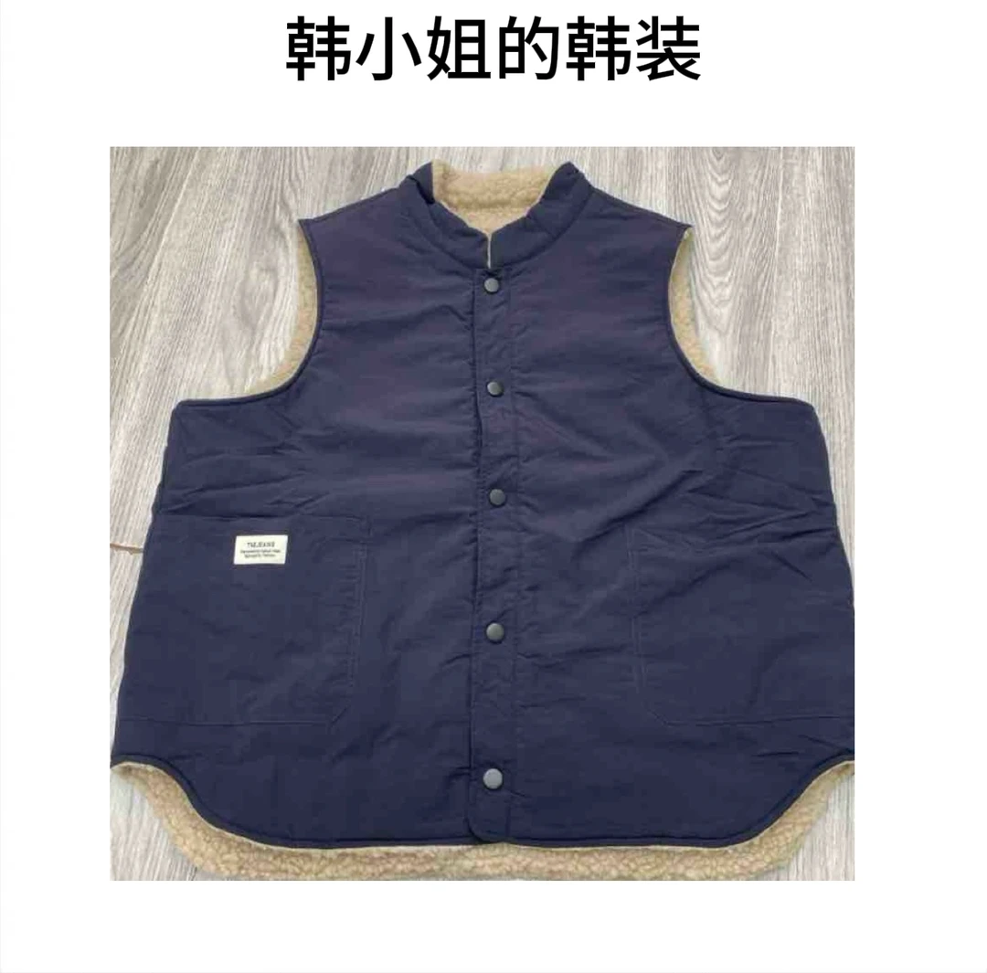 韩小姐韩国东大门净版羊卷卷马甲08723