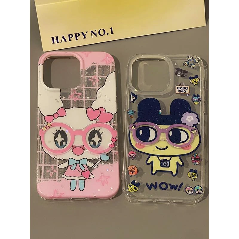 古众好 趣味可爱戴眼镜甜心吉麻美吉适用苹果16promax手机壳iPhon