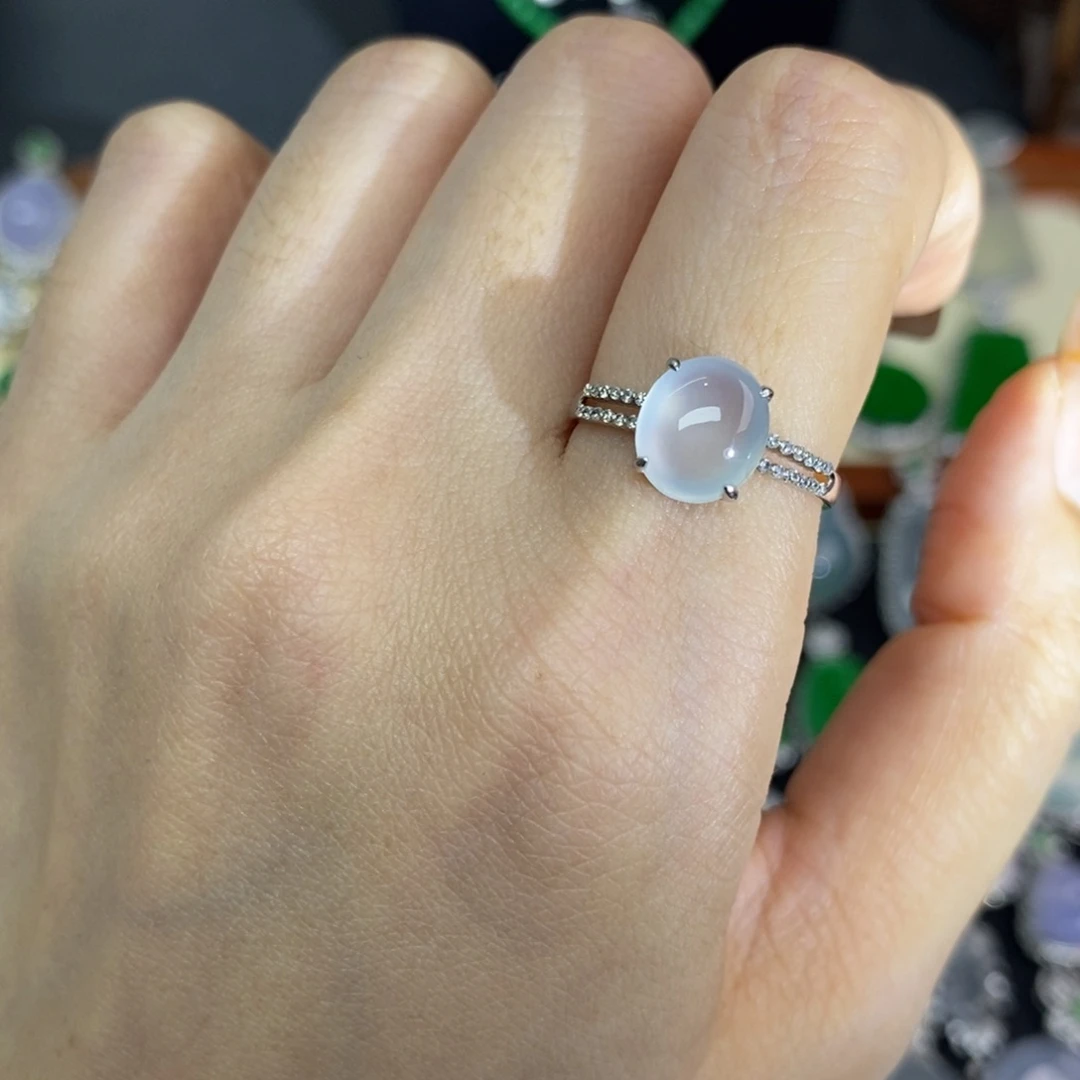 翡翠18K金镶嵌颈饰A货翡翠