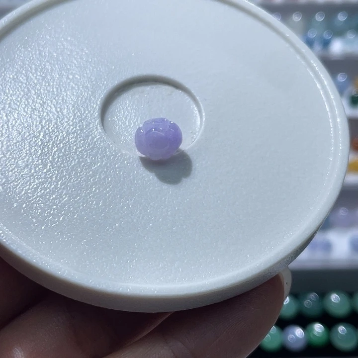 翡翠散珠翡翠紫莲花珠