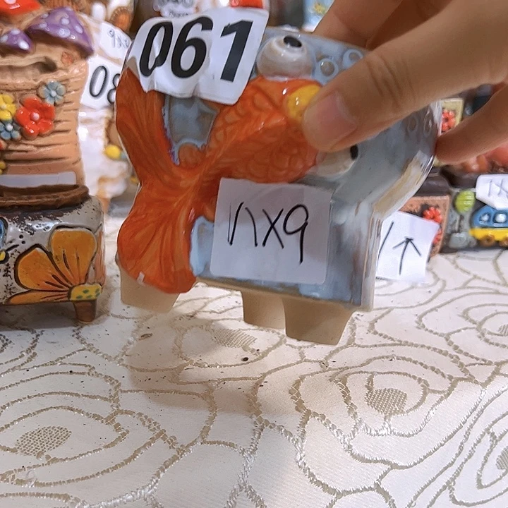 陶瓷多肉花盆满15包邮