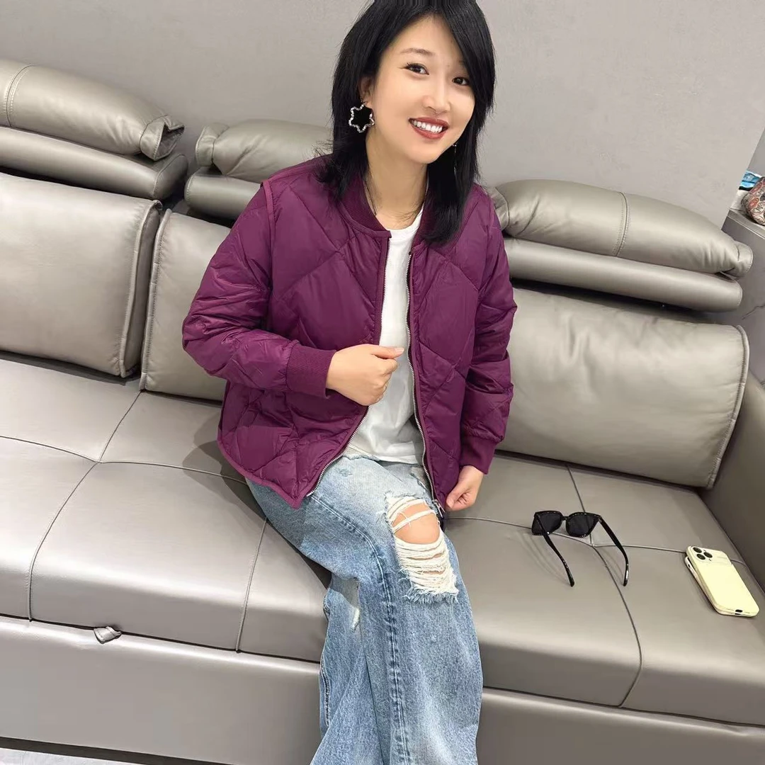 新款彩色女士休闲羽绒服90白鸭绒女冬款洋气百搭时尚大气