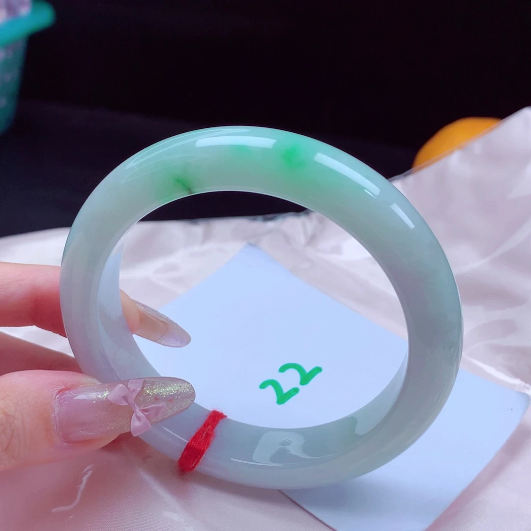 未镶嵌手镯翡翠天然缅甸翡翠A货手镯 22号