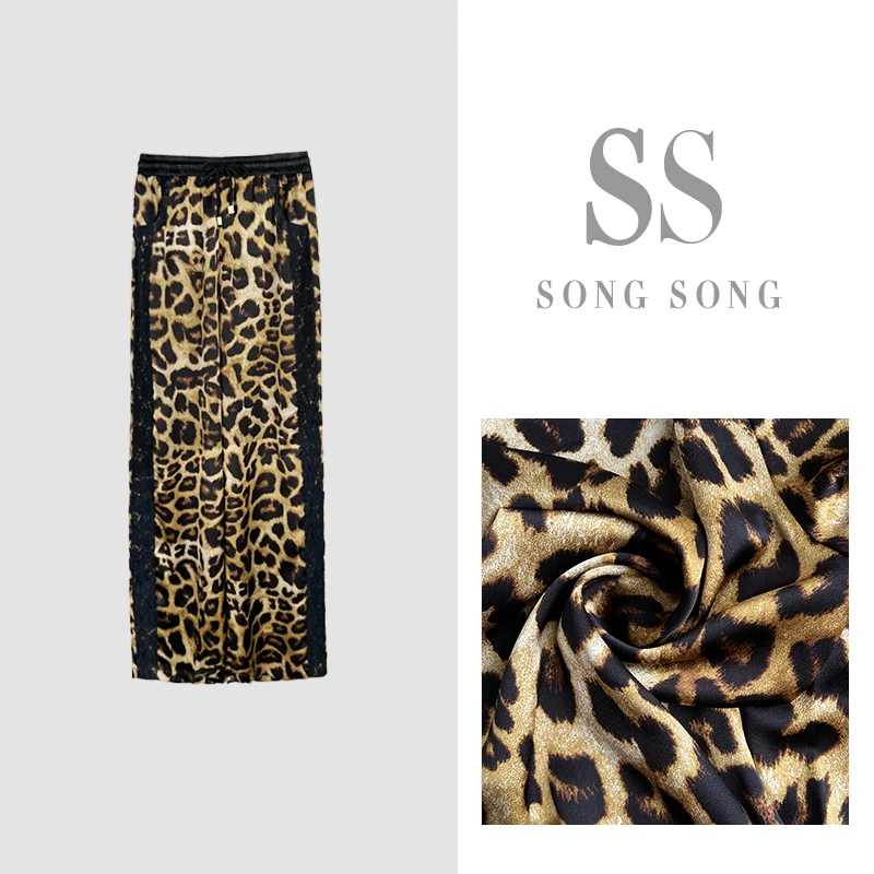 SONG-原创【长裤-故舟风豹】新款重工印花时尚洋气百搭显瘦气质