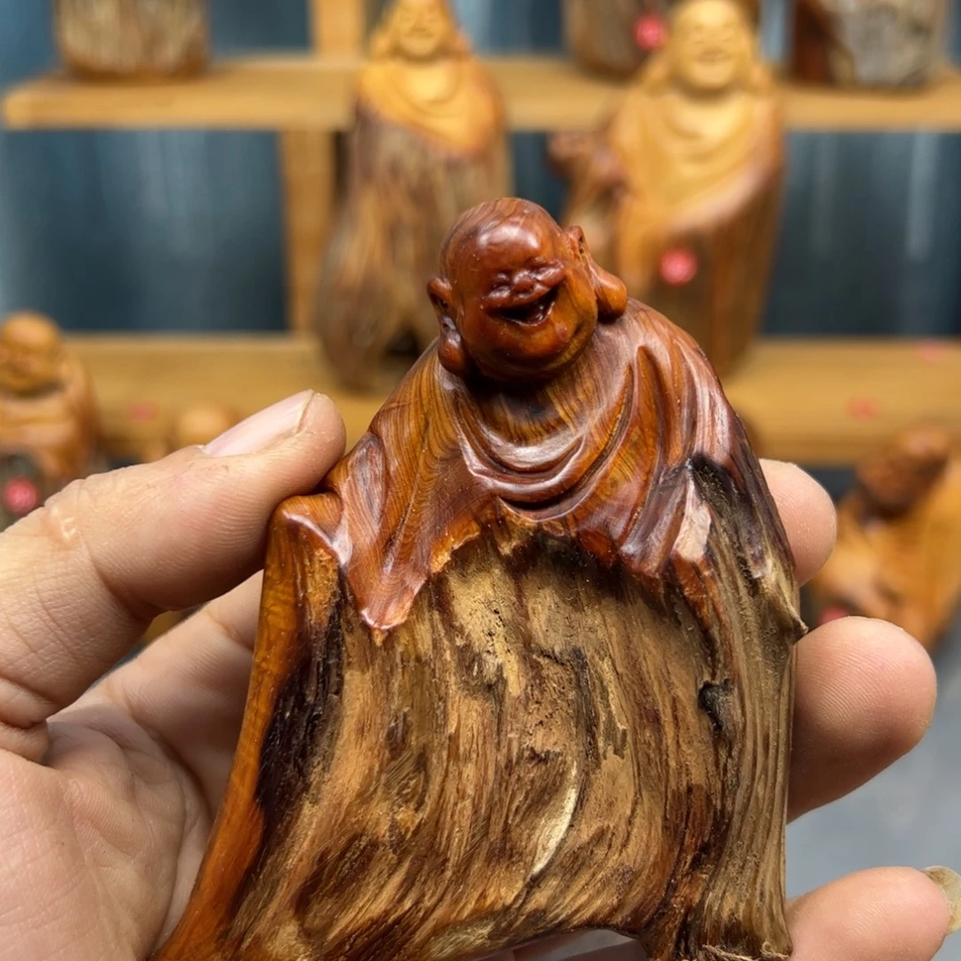 周***木崖柏木摆件手把件