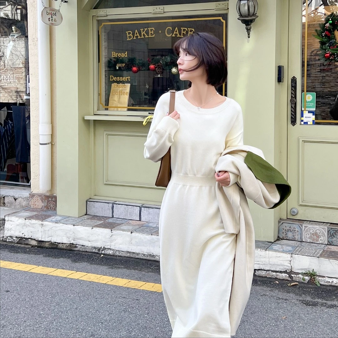 「新品」【茶歇时光】针织连衣裙FS211L035