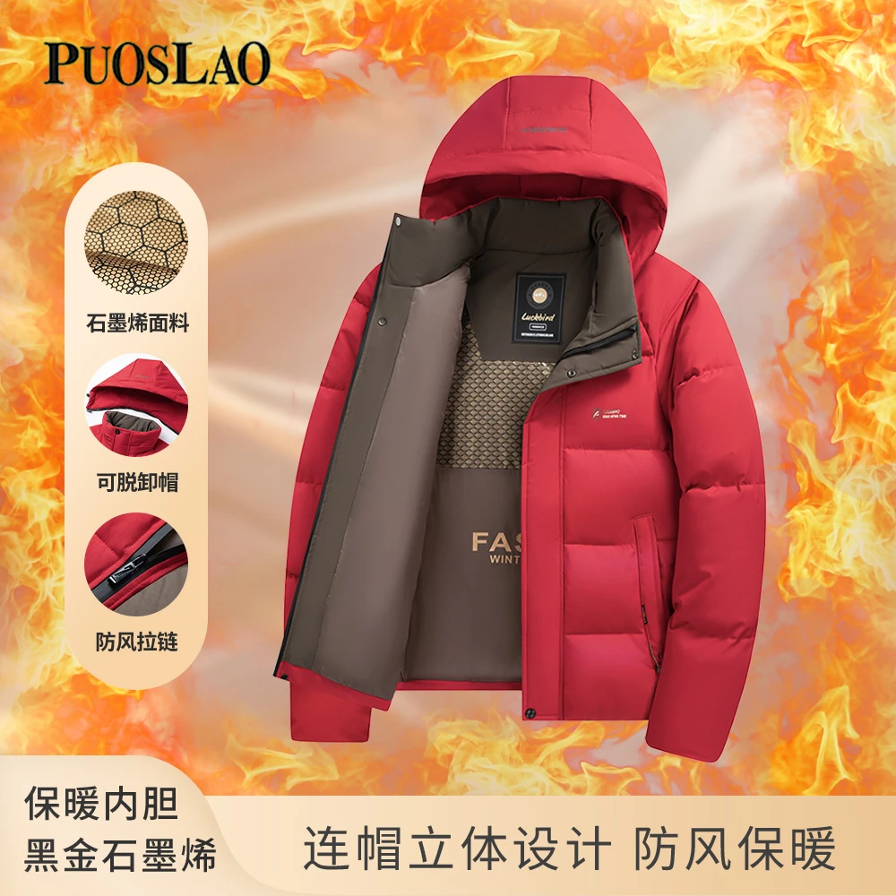 【A黑金面包服】保罗冬季加厚防寒保暖棉服可脱卸帽外套棉袄2066