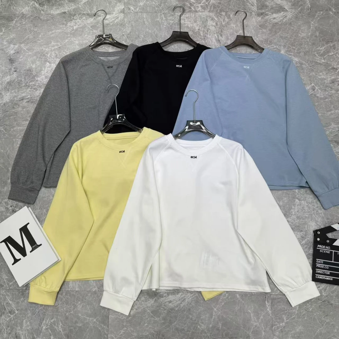 春季新款 韩版休闲短款圆领字母时尚 洋气款T恤