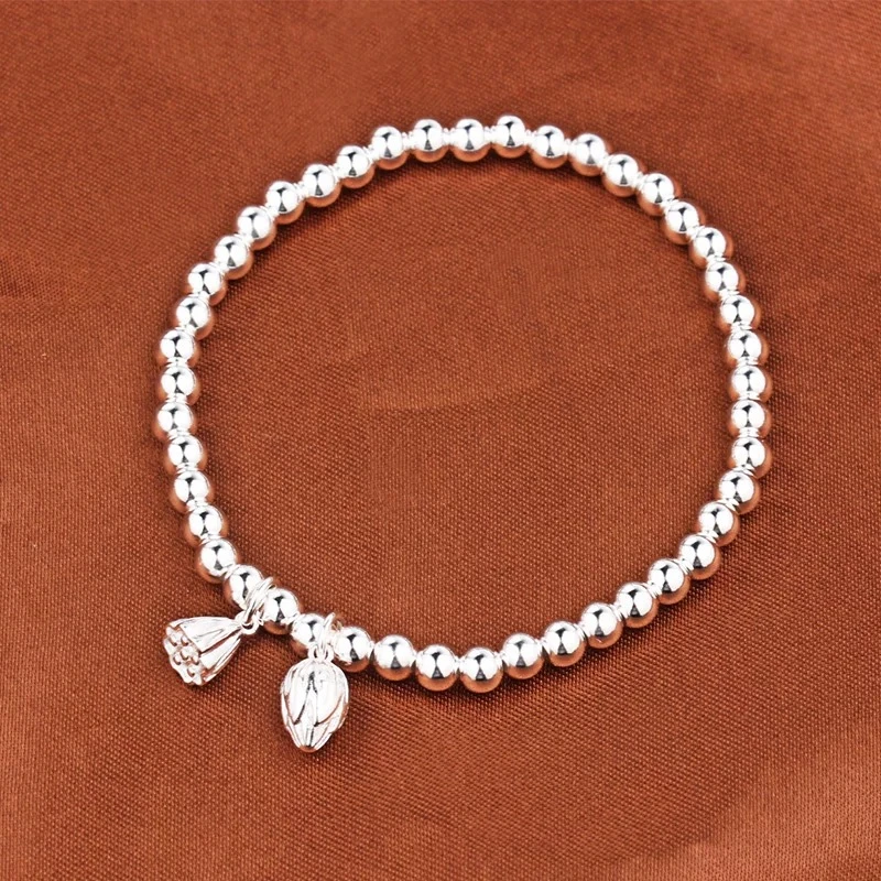 两世欢莲蓬时尚百搭手链足银999-A017