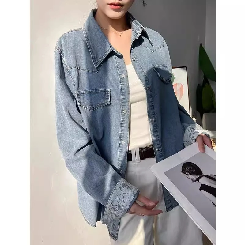 Polo领牛仔外套女新款春季2025爆款高级感洋气中长款韩版长袖上衣