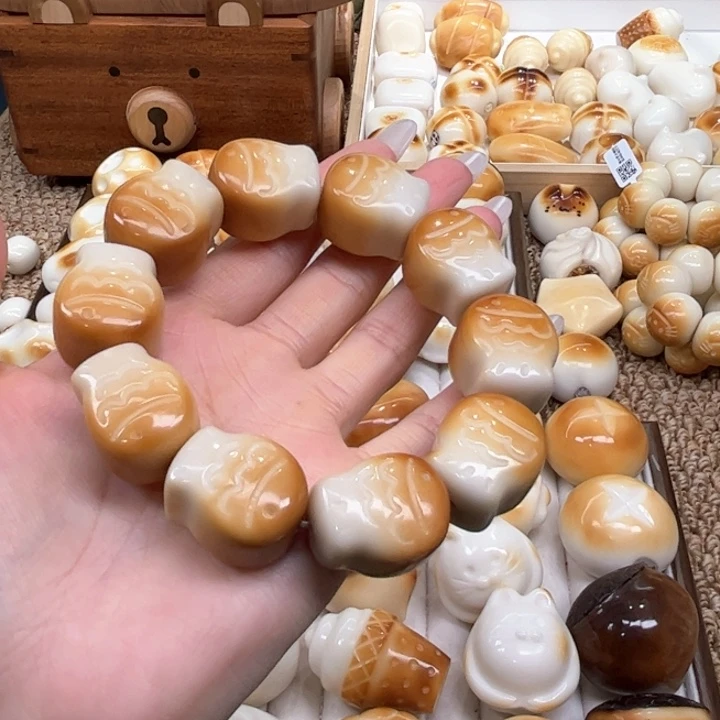 手串菩提根/象牙果11.8.63象牙果渐变鱼饼瑕