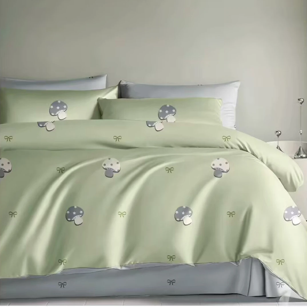 牛奶绒全消光印花四件套