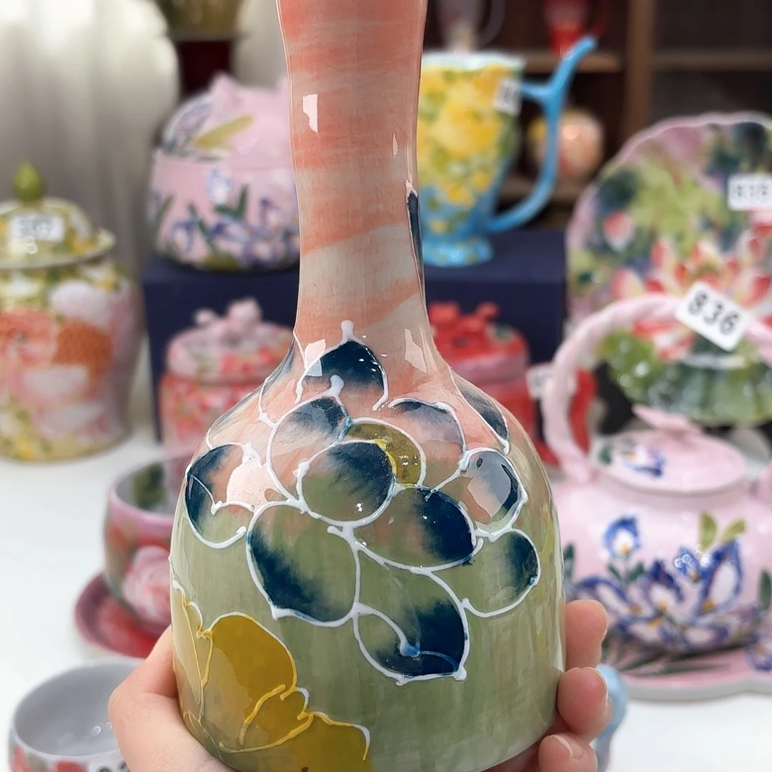 景德镇手绘高温釉下彩陶瓷茶具