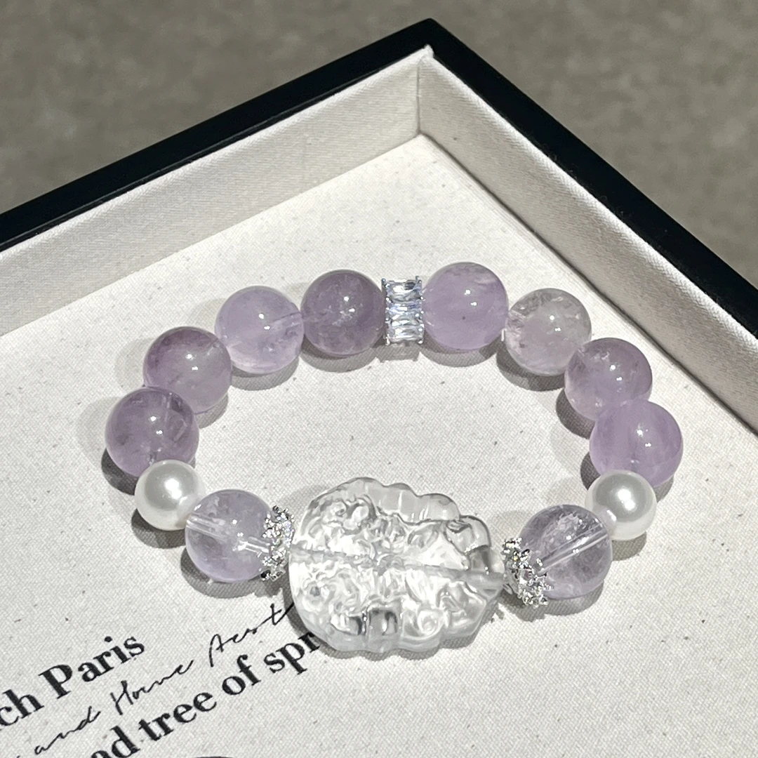 「元来直播间」3341 12mm玻利维亚薰衣草＋23mm狐牌