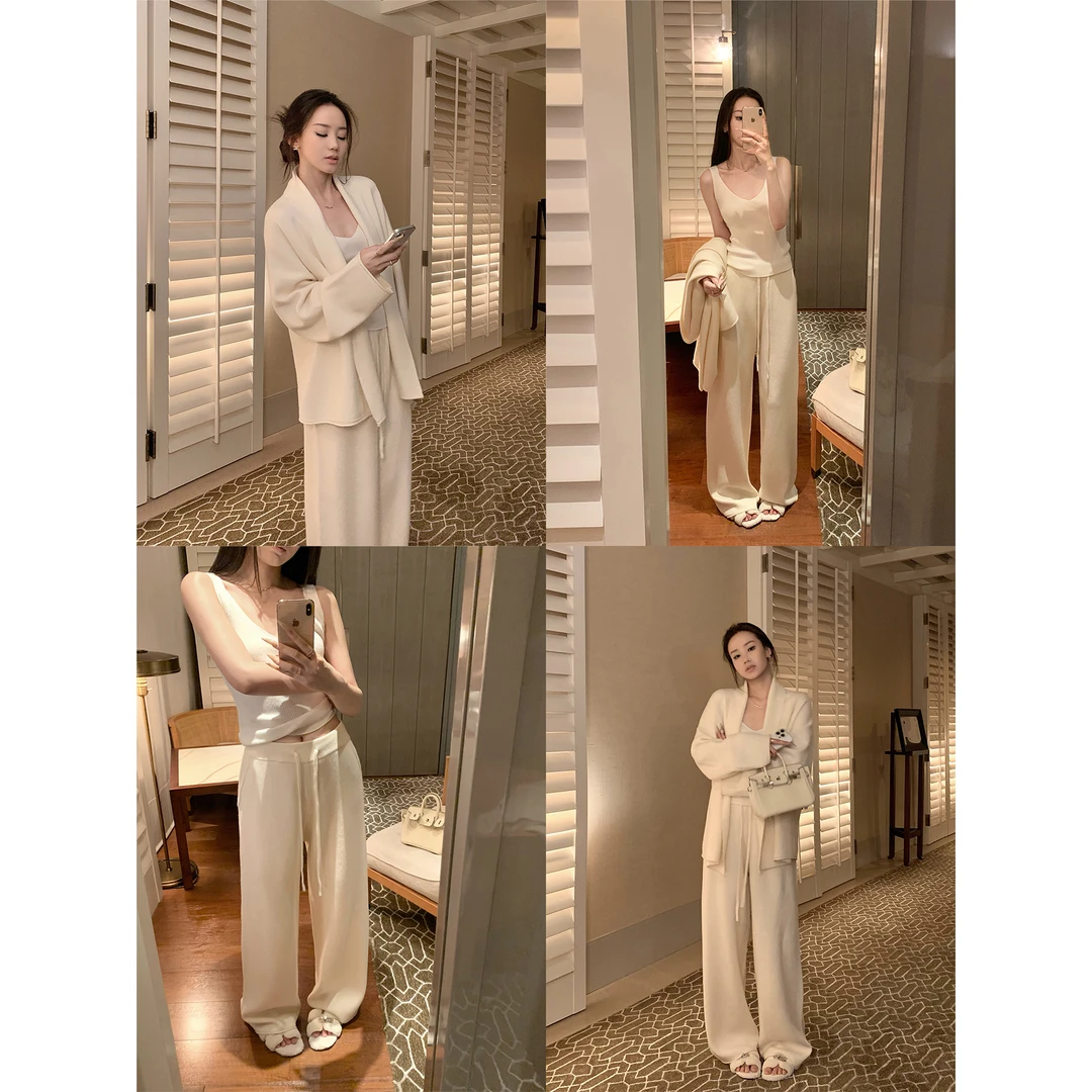 【5werkwen9.22新品95折】高品|ROW系浴袍套组 高比例羊毛套装