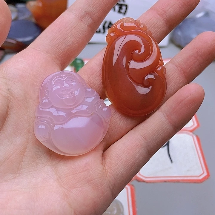 【闪购商品】玛瑙/玉髓珠宝半成品未镶嵌草*