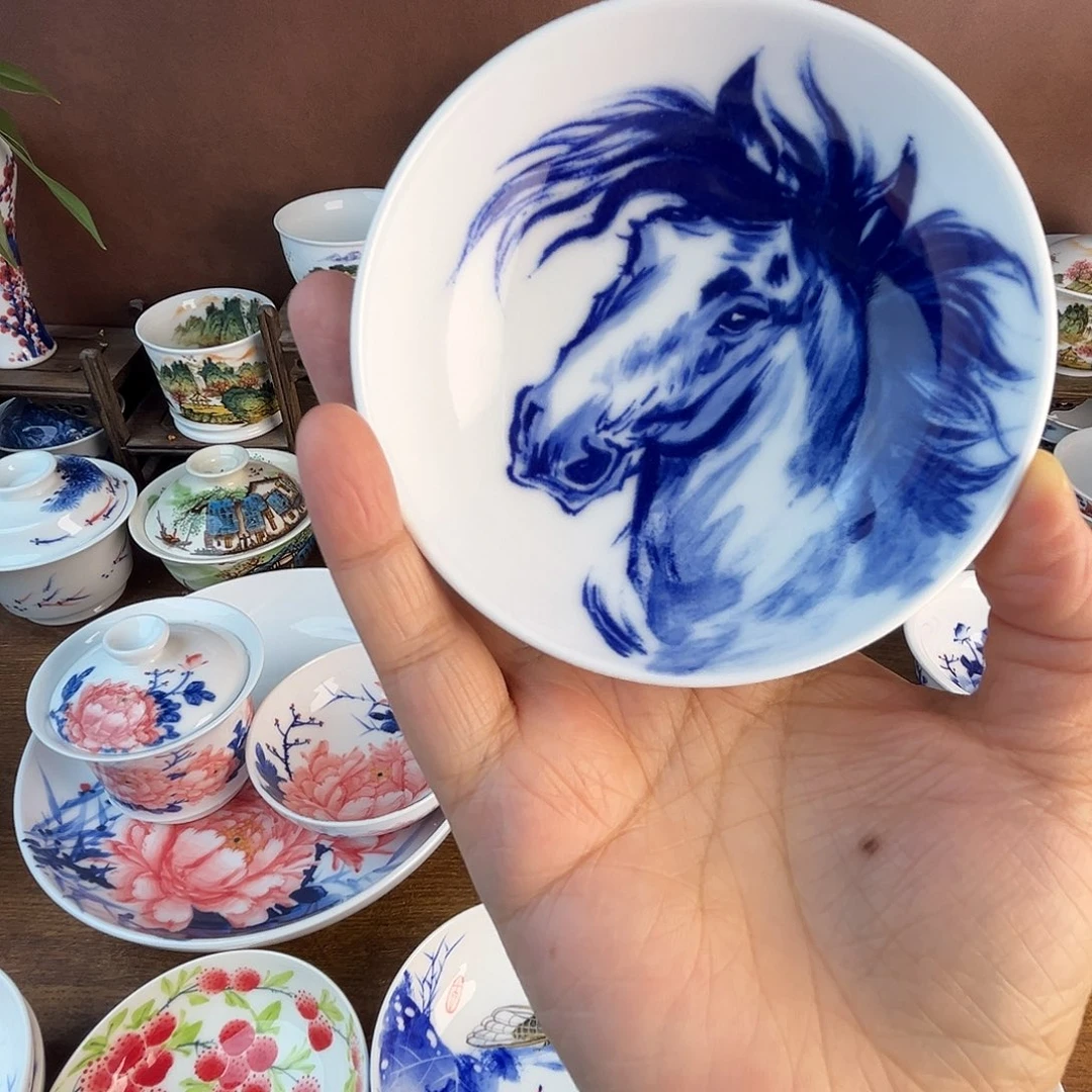 忠意堂釉下彩马到功成