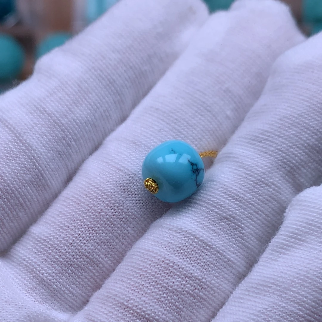 绿松石未镶嵌珠宝奇石直径9.7mm
