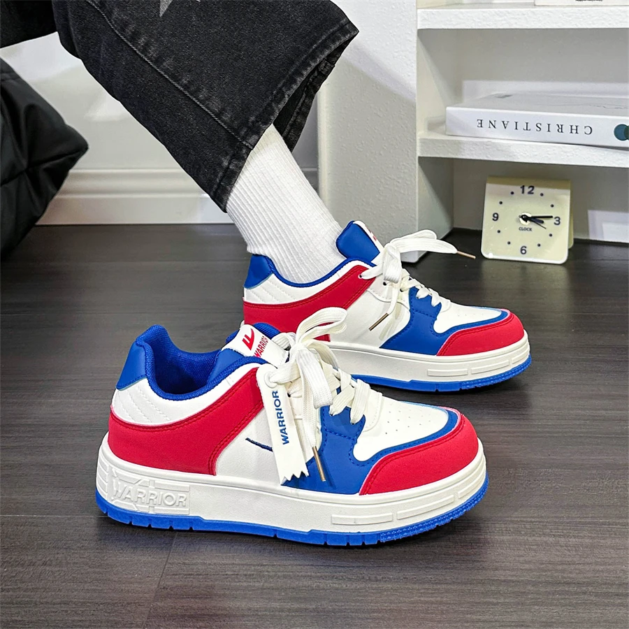 Warrior/回力情侣鞋子多巴胺新款男女同款透气百搭运动鞋厚底板鞋