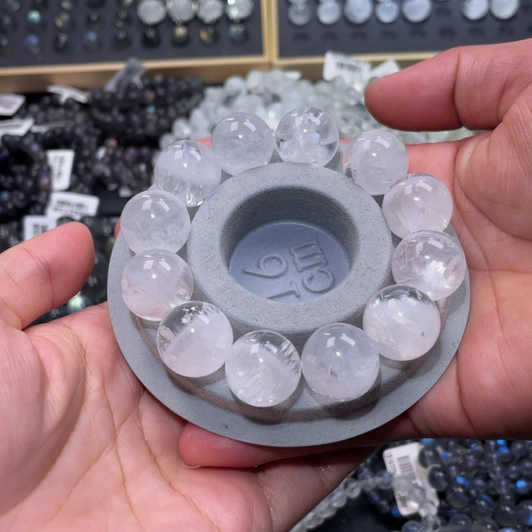 水晶手链未镶嵌琪*彩虹幽灵单珠12颗17m