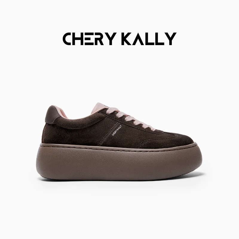 CHERY KALLY时尚休闲女鞋经典百搭小众鞋子厚底圆头板鞋963XB5573