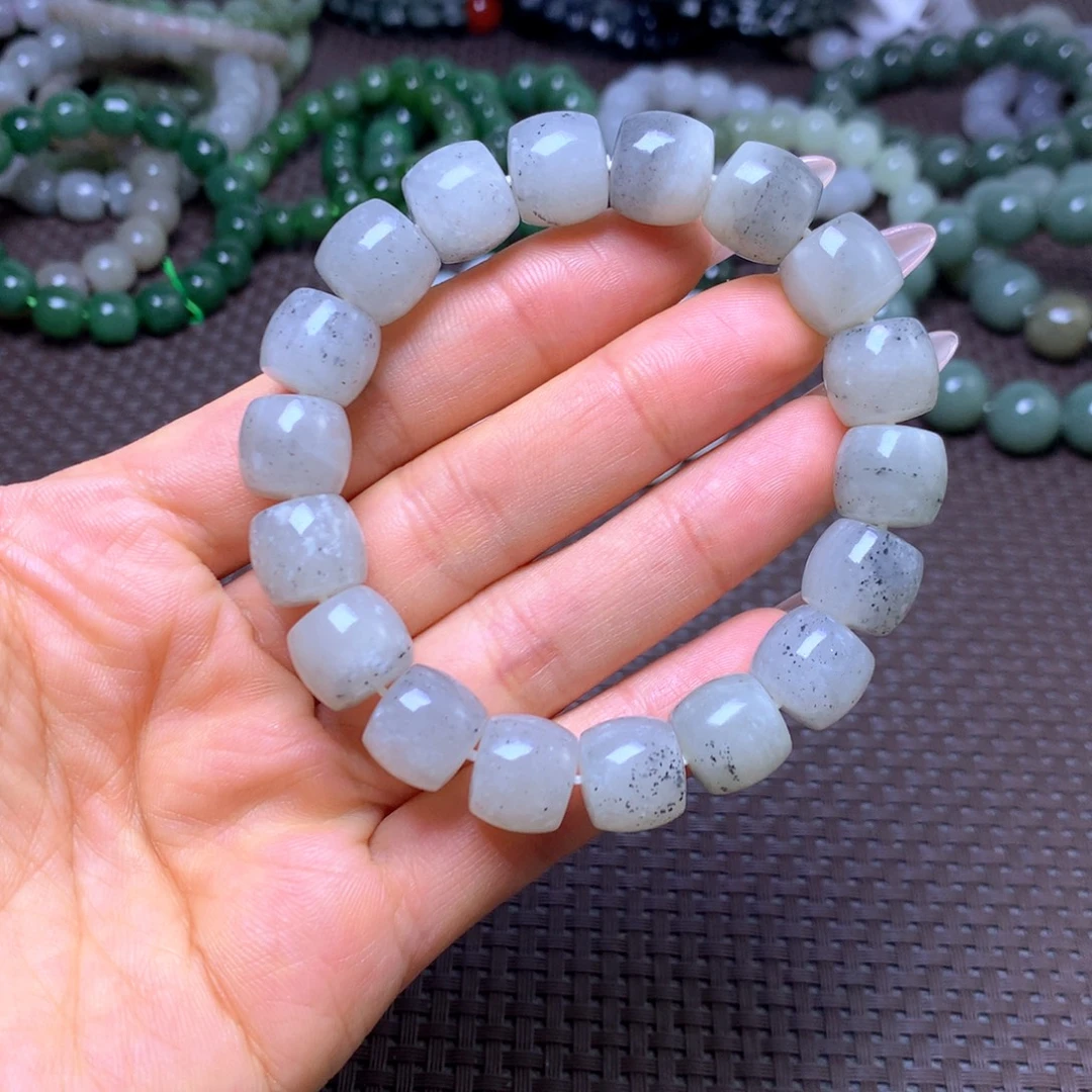 和田玉未镶嵌手串卡12