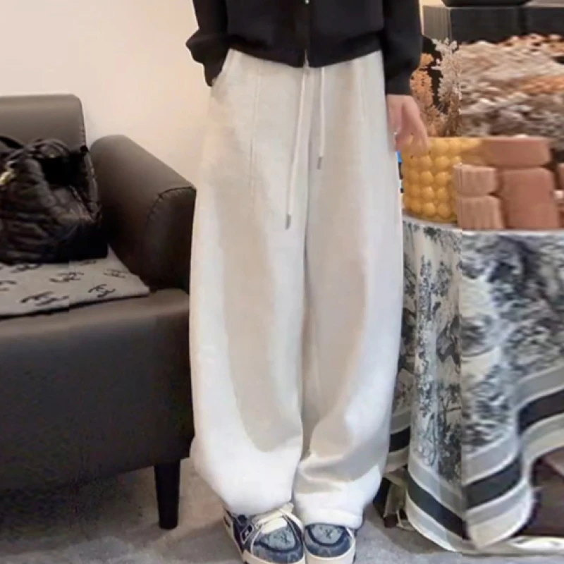 裤子女秋冬款2025新款长裤时尚百搭外穿爆款显瘦阔腿裤直筒宽松