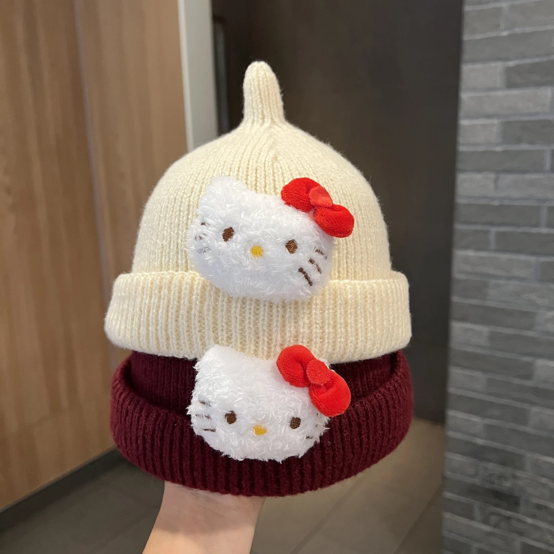 【凯蒂奶嘴帽】韩系儿童超萌啾啾奶嘴帽男女宝宝秋冬保暖针织套头帽