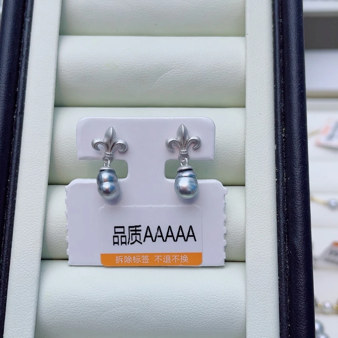 耳饰海水珍珠银S925镶嵌w73