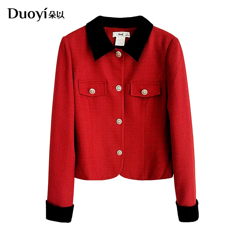 朵以2025春季新款小香风短外套上衣39DC449023