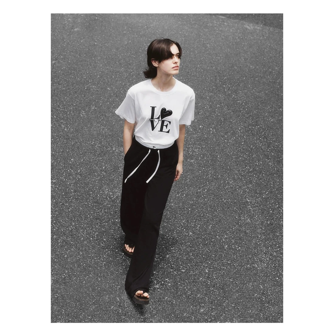 【25春季】新款爱心短袖T恤上衣女宽松百搭  G1370