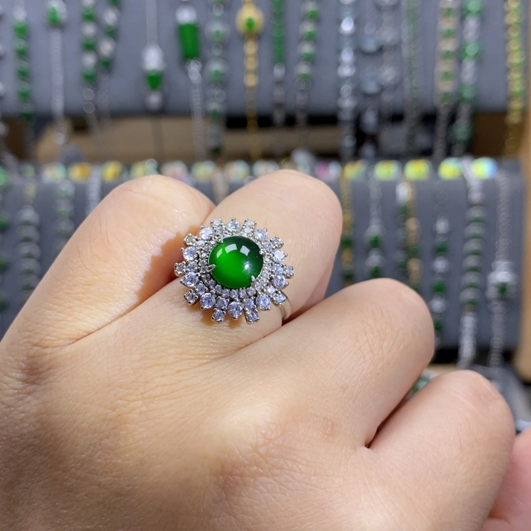 颈饰银S925镶嵌翡翠219号