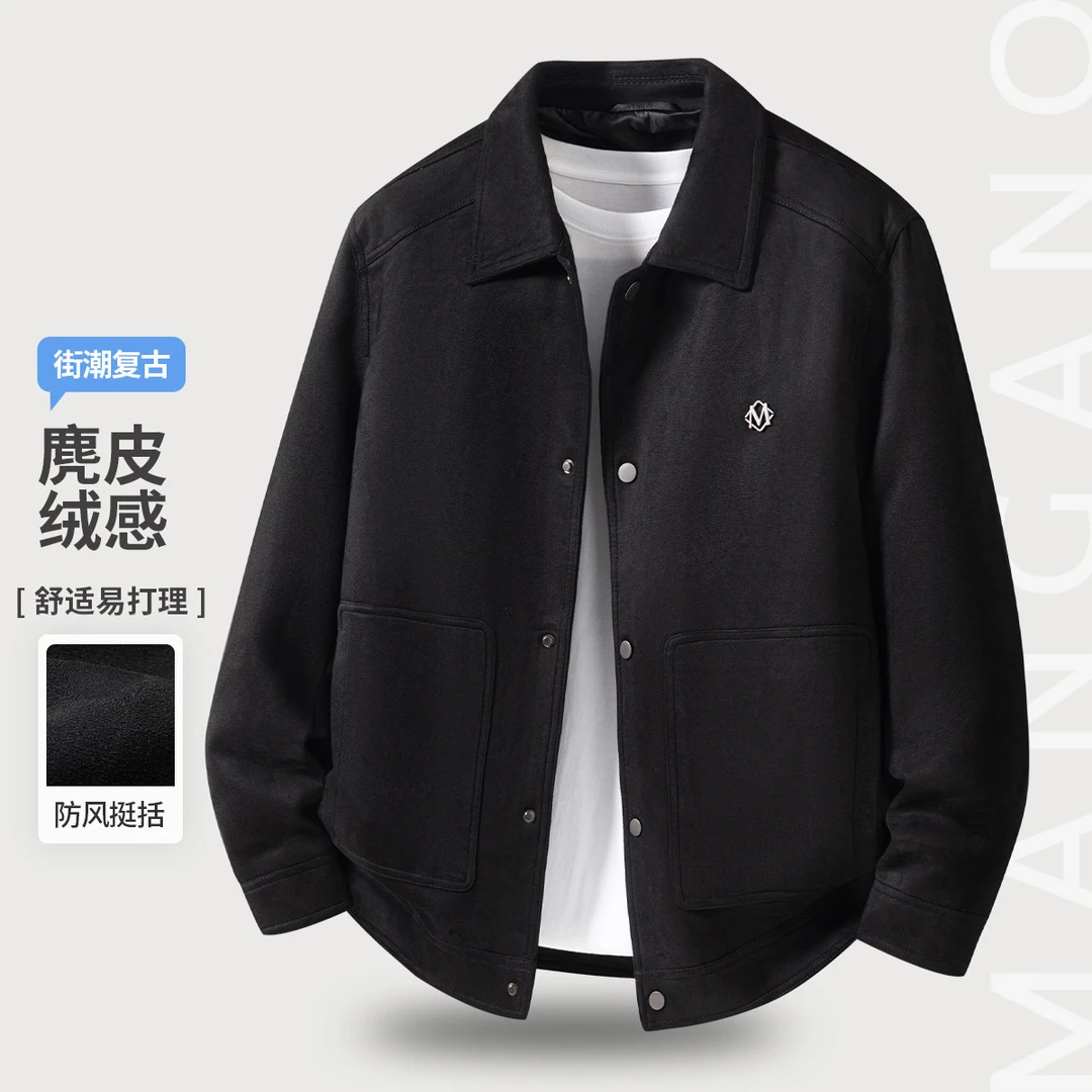 【麂皮绒 】MANGANO秋季新款复古潮流防风工装夹克外套男款7252116
