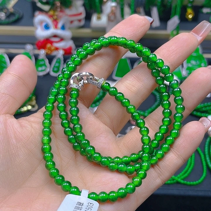 翡翠未镶嵌颈饰翡翠项链5