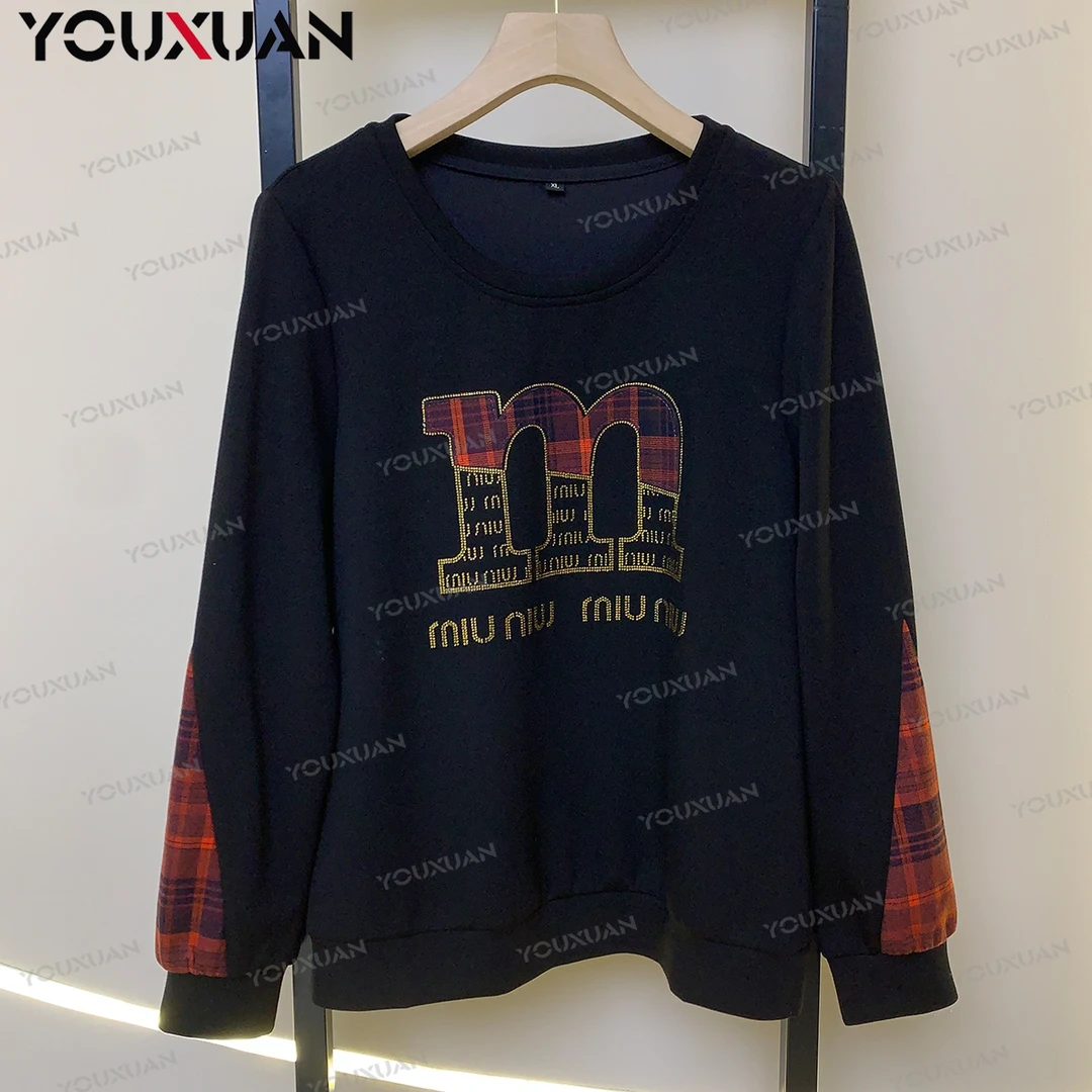 【秋冬新品】秋季百搭韩版上衣时尚休闲宽松长袖圆领卫衣78185