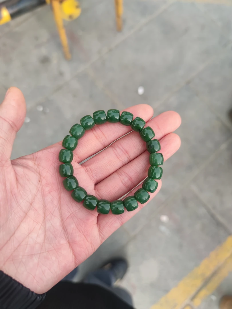 和田玉碧玉直切手串