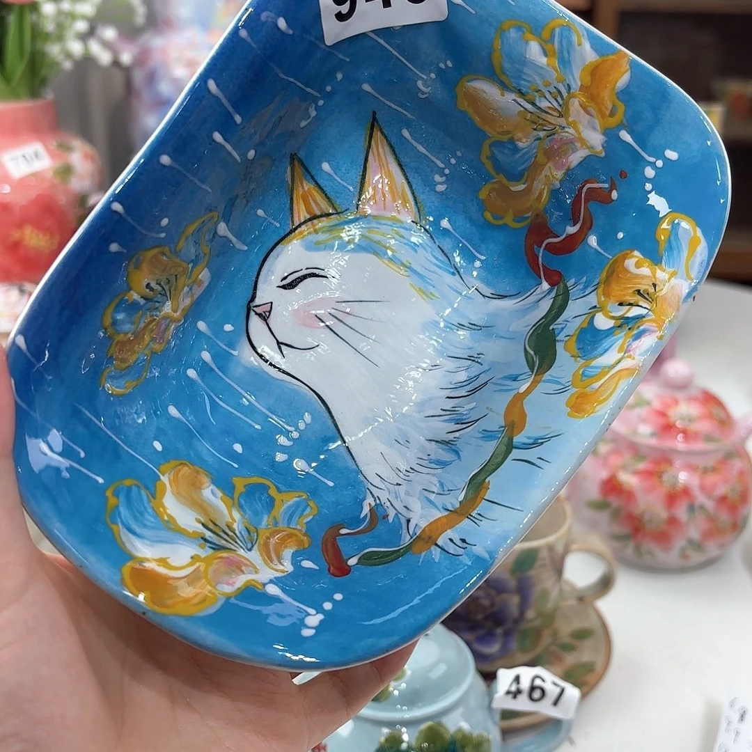 景德镇手绘高温釉下彩陶瓷茶具