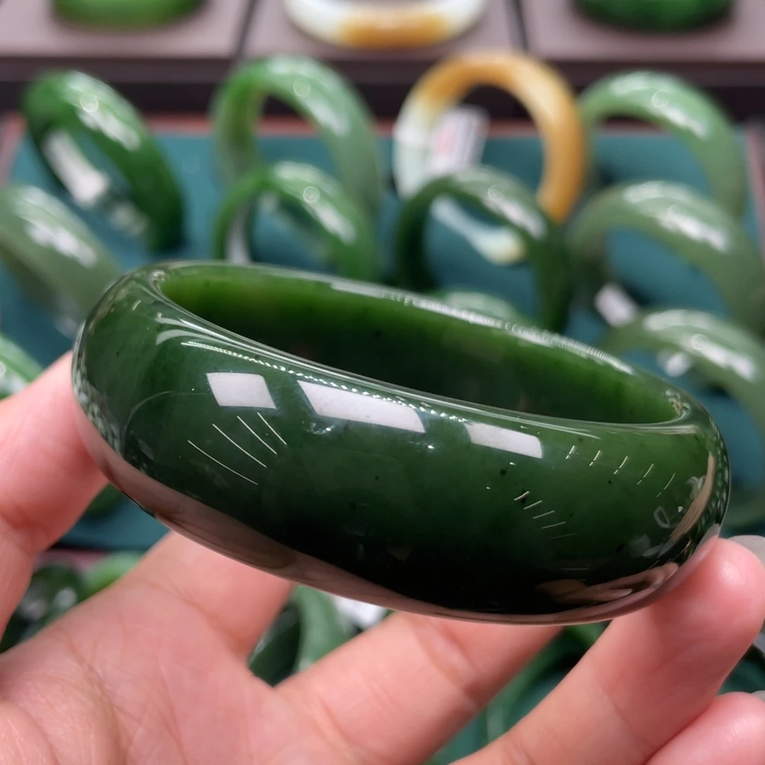 和田玉（碧玉）未镶嵌手镯6162