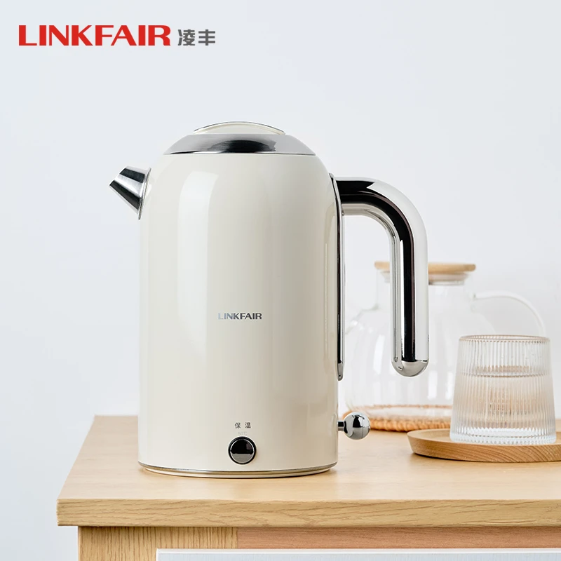 LINKFAIR/凌丰内胆304不锈钢电热水壶家用开水壶保温1.7升烧水壶