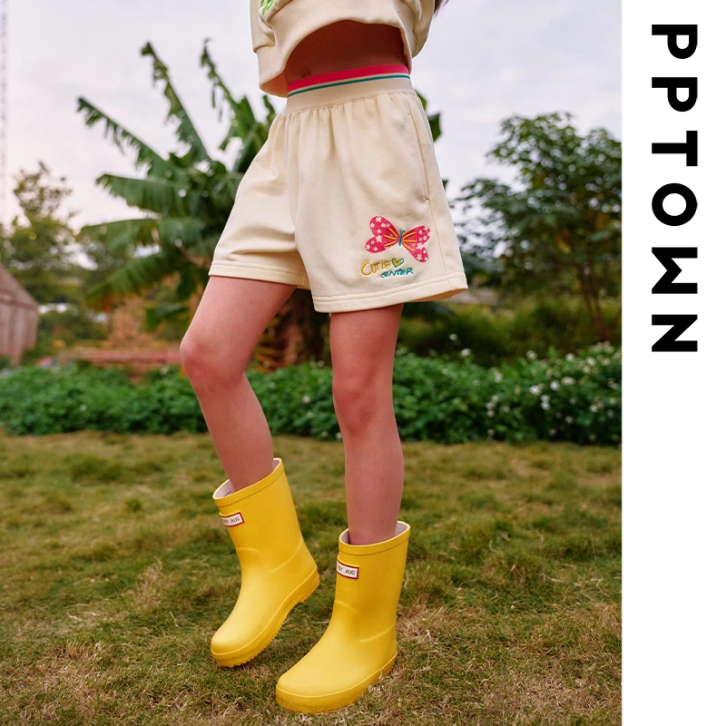 女童裤子新款春夏儿童宽松蝴蝶开学装备中大童短裤女童短裤13059