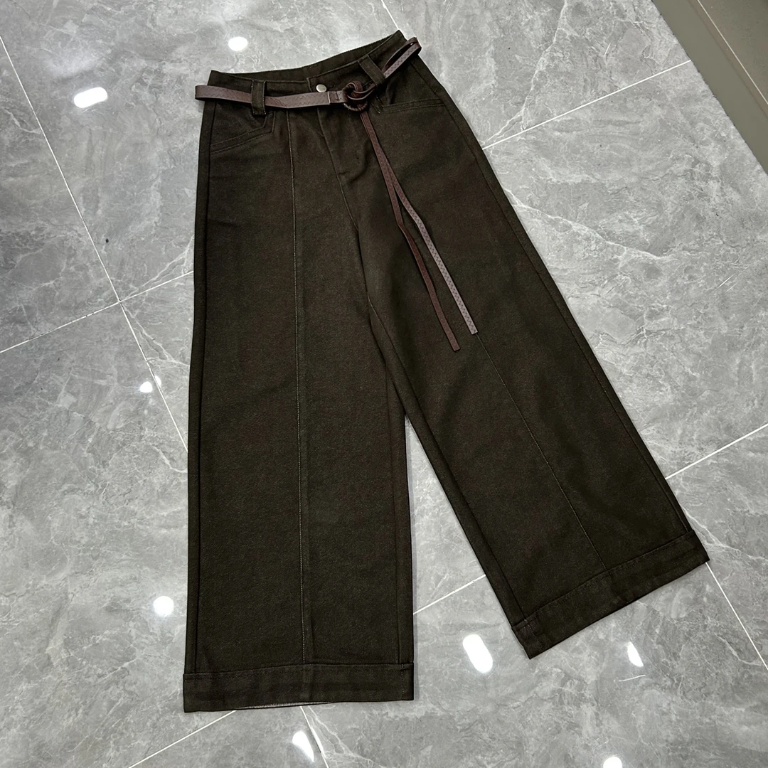 【芸姐】Y281-7YESBON品牌欧货老前风大牌感十足显瘦甩甩裤
