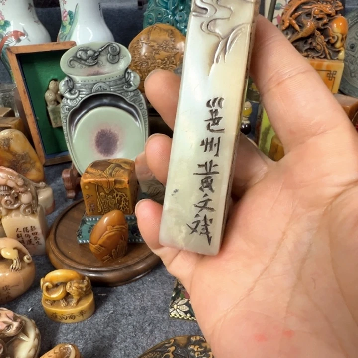 石材南****俑印章漂亮手工制作