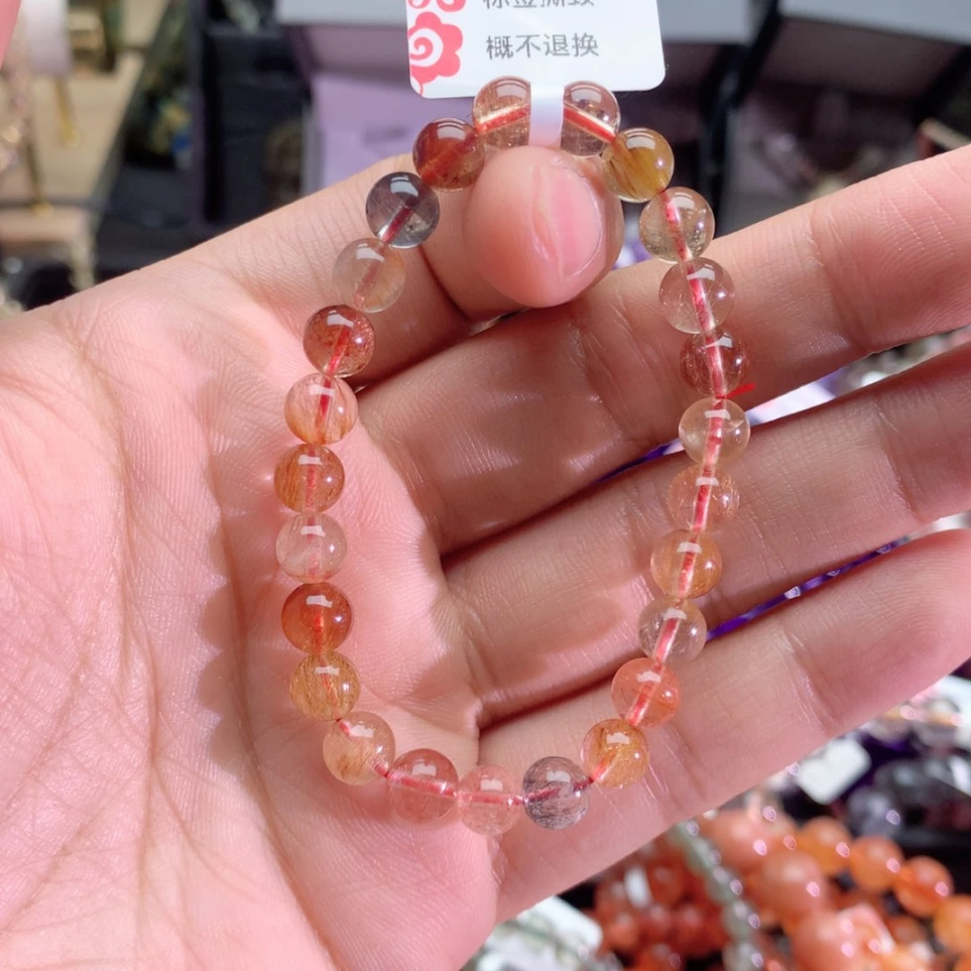 水晶手串未镶嵌果*?兔毛手链7+