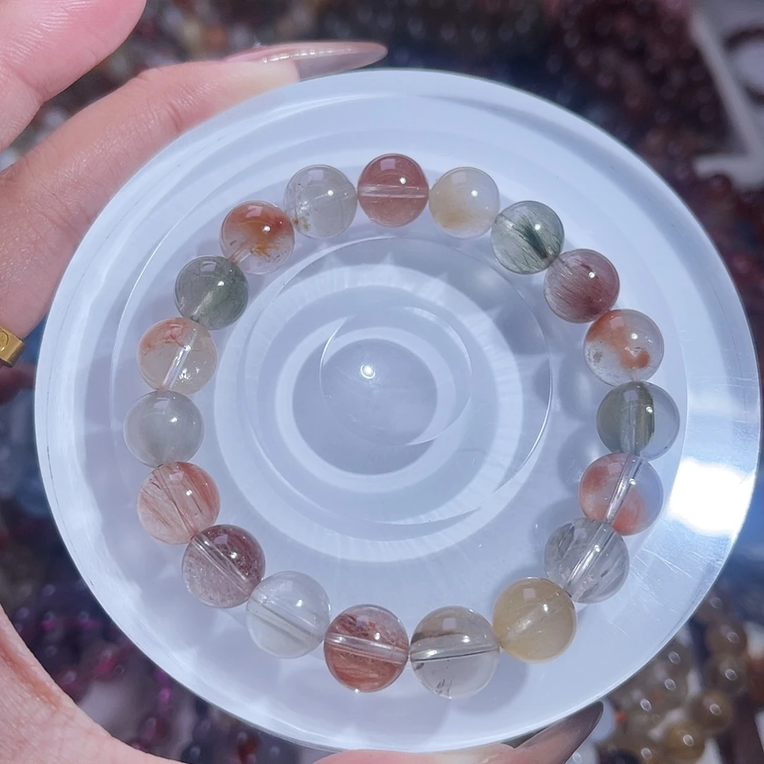 水晶手链未镶嵌彩兔毛10+